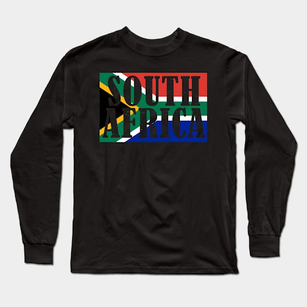 South Africa Roots & South African Flag Long Sleeve T-Shirt by BraaiNinja